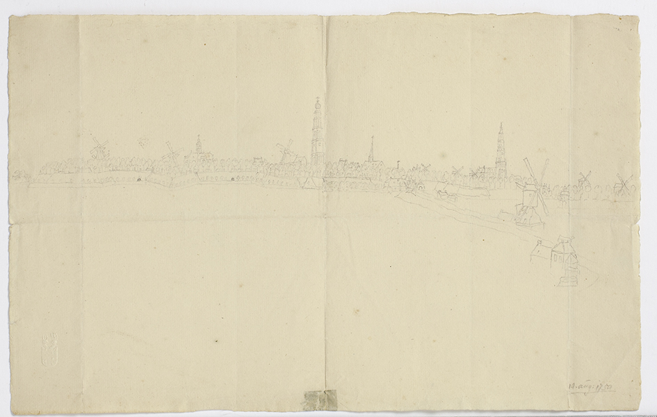 Gezicht op de stad Groningen